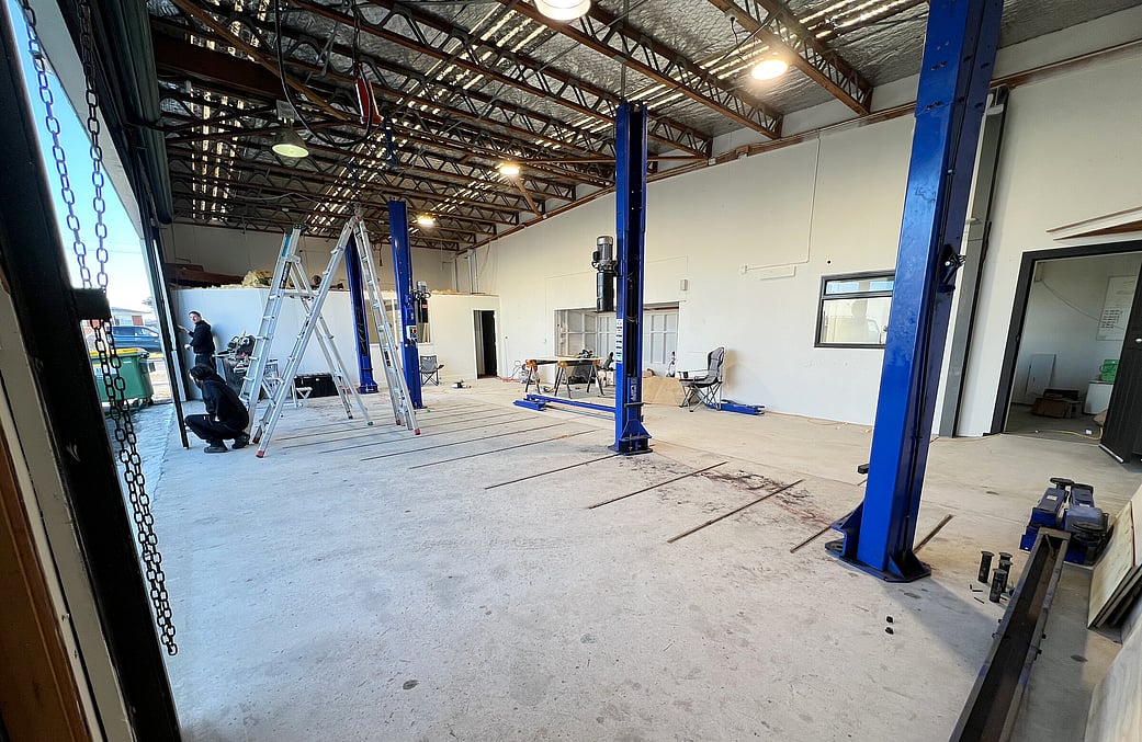 Kihikihi Garage team start their renovations on the Cambridge Road building in Te Awamutu