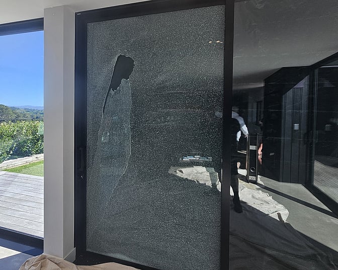 A broken window