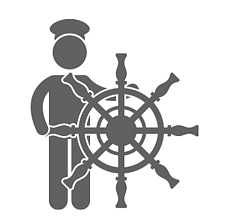 sailor at the wheel