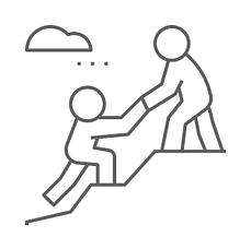 helping up a hill