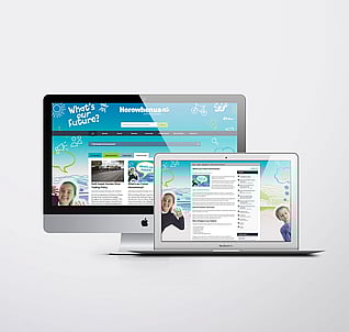 Website open on a mac and laptop