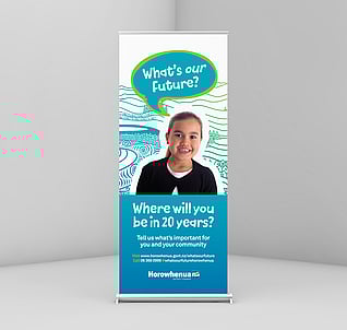 Pull up banner asking where will you be in 20 years?