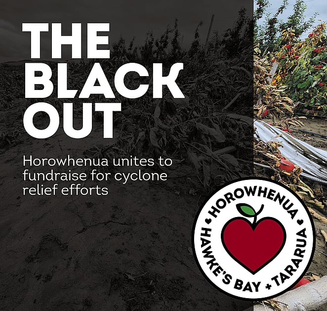 The Black Out social tile "Horowhenua unites to fundraise for cyclone relief efforts"