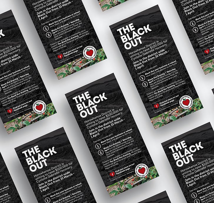 DL flyers advertising The Black Out