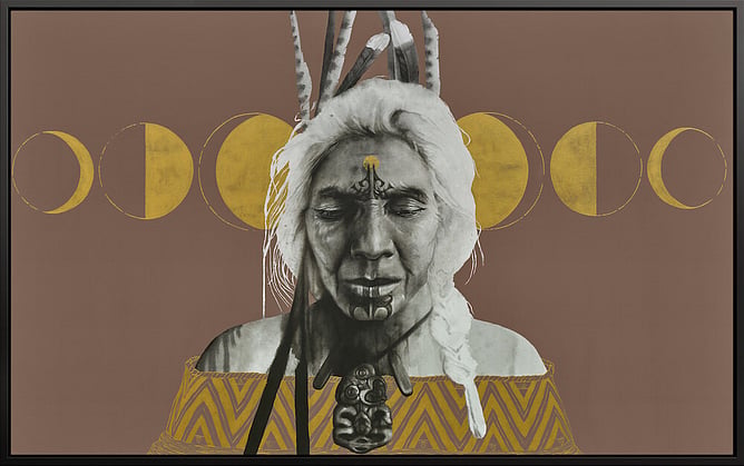 Large canvas New Zealand artwork by Sofia Minson, bold Māori-inspired painting for feature walls, NZ art gift for in-laws