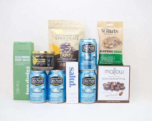 NZ BEER, MAGNESIUM, CHOCOLATE BARK AND A BODY WASH