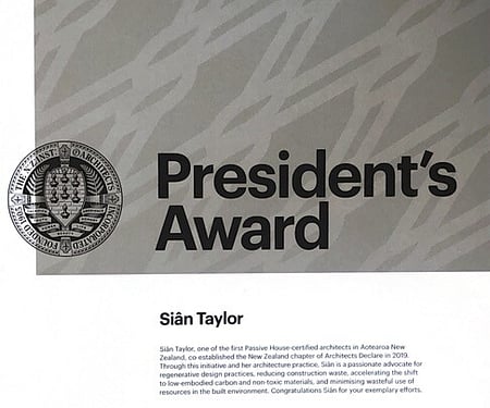 NZIA Presidents Award 2024 - Sian Taylor