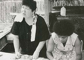 Lilian Pitt and Angela Cikaitoga