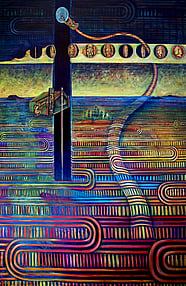 Regan Balzer Te Whare Whakangahau - Acrylic on Canvas