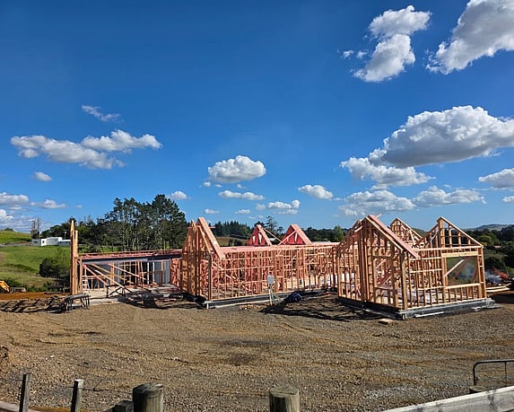 House at framing stage