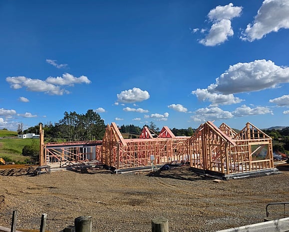 House at framing stage