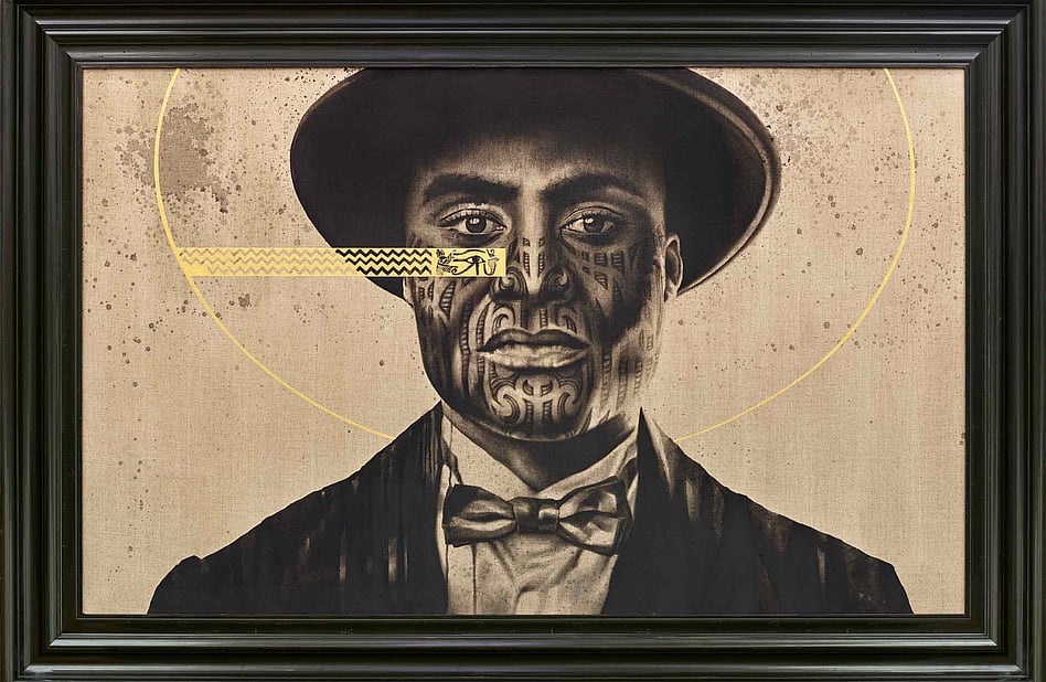 "Horus" 1280 x 1900mm. Flashe (vinyl paint) on linen