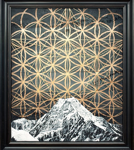 "Aoraki Raama" 1556 x 1336mm. Flashe on moulded fibreglass board.