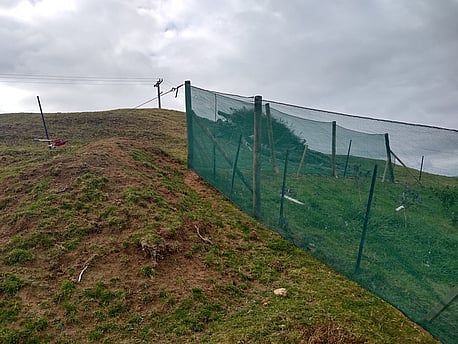 Straining shelterbelt