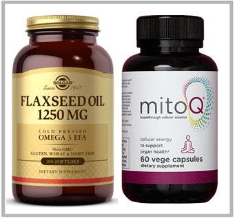 Solgar Flaxseed Oil, Mito-Q Co-Enzyme 10.