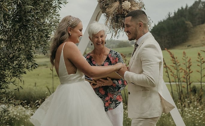 Relax with a wine for your elopement among the olive trees | Riverside Escapes | river accommodation | Far North New Zealand | Riverside escapes