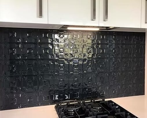 Slumped Glass Splashback