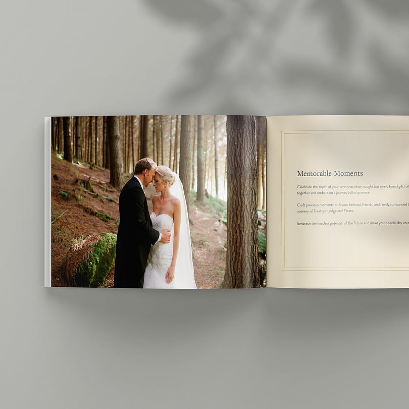 wedding marketing brochure design for luxury wedding venue