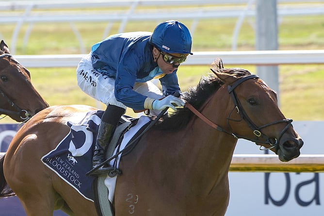 Enchantment winning the Listed Welcome Stakes (1000m).  - Photo: Race Images South