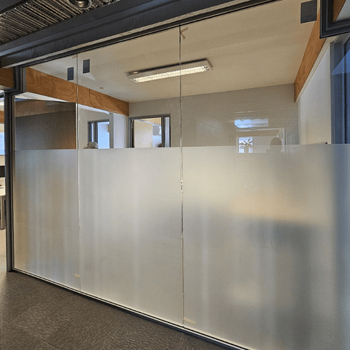 frosted glass interal partitions