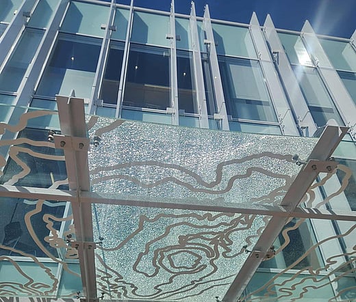 textured glass canopy