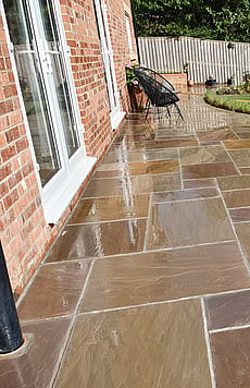 Natural stone patio