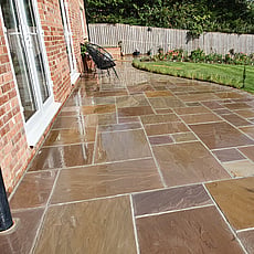Natural stone patio