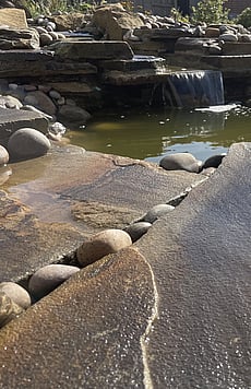 Natural sandstone water feature