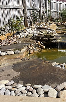 Natural sandstone water feature