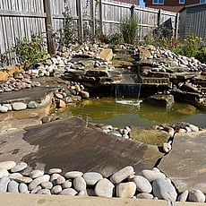 Natural sandstone water feature