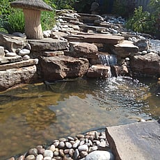 Natural sandstone water feature