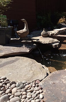 Natural sandstone water feature