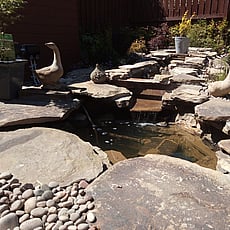 Natural sandstone water feature