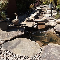 Natural sandstone water feature