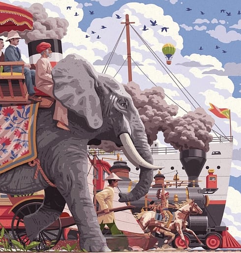 750 Piece Jigsaw Puzzle Art & Soul: Around The World In 80 Days
