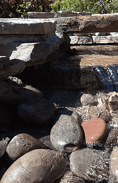 Natural sandstone water feature
