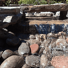 Natural sandstone water feature