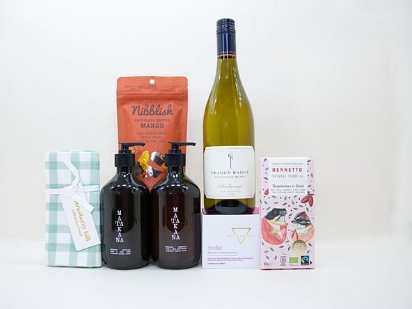 CRAGGY RANGE WINE, STRAWBERRY HILL, MATAKANA ESSENTIALS, BECCA PROJECT CANDLES , BENETTO CHOCOLATE