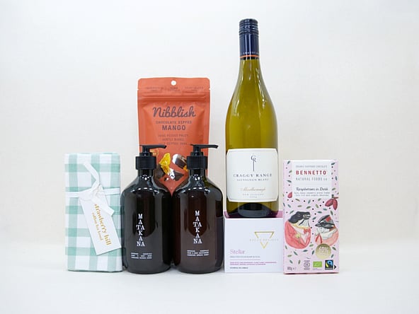CRAGGY RANGE WINE, STRAWBERRY HILL, MATAKANA ESSENTIALS, BECCA PROJECT CANDLES , BENETTO CHOCOLATE