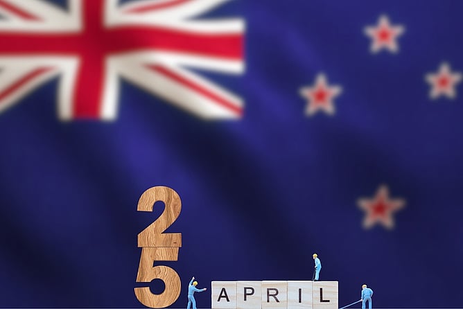 A New Zealand flag and calendar illustration, representing public holiday payroll planning for NZ businesses.