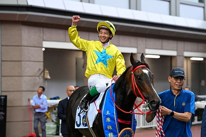 Champion sprinter Lucky Sweynesse will contest the Gr.1 FWD Champions Mile at Sha Tin on Sunday. - Photo: HKJC