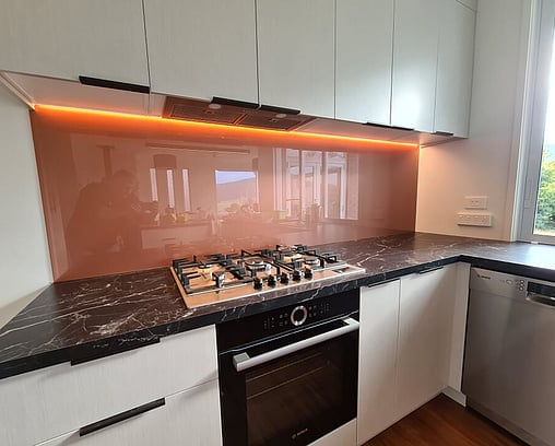 Painted Glass splashback