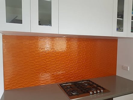 Retro Rocket on Flemish Glass splashback
