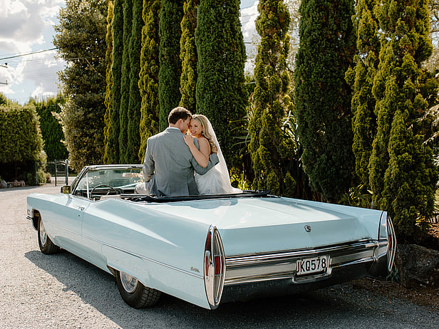 Couple with Vintage Car