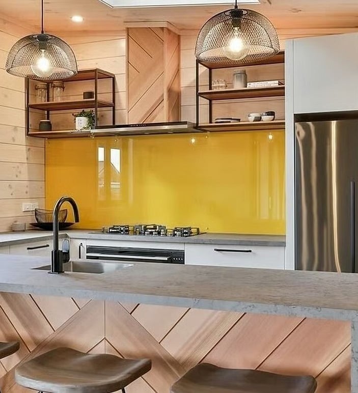 Yellow Painted Splashback