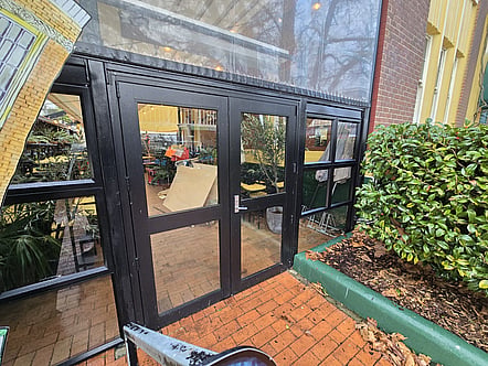 Pig & Whistle - new frames to replace roller blinds