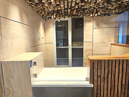 Timberlands - reception security screen
