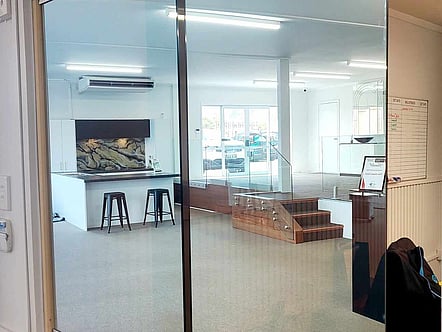 Office Sliding Track Glass 