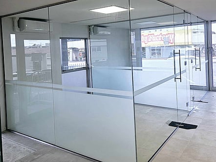 Internal partitions & frost filming for Toyota