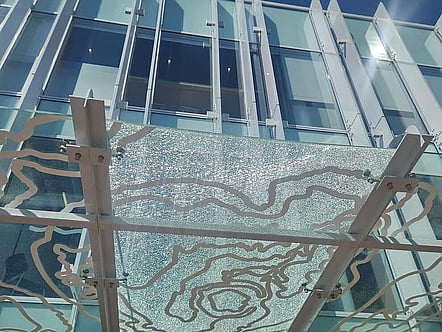 Glass Canopy with pattern